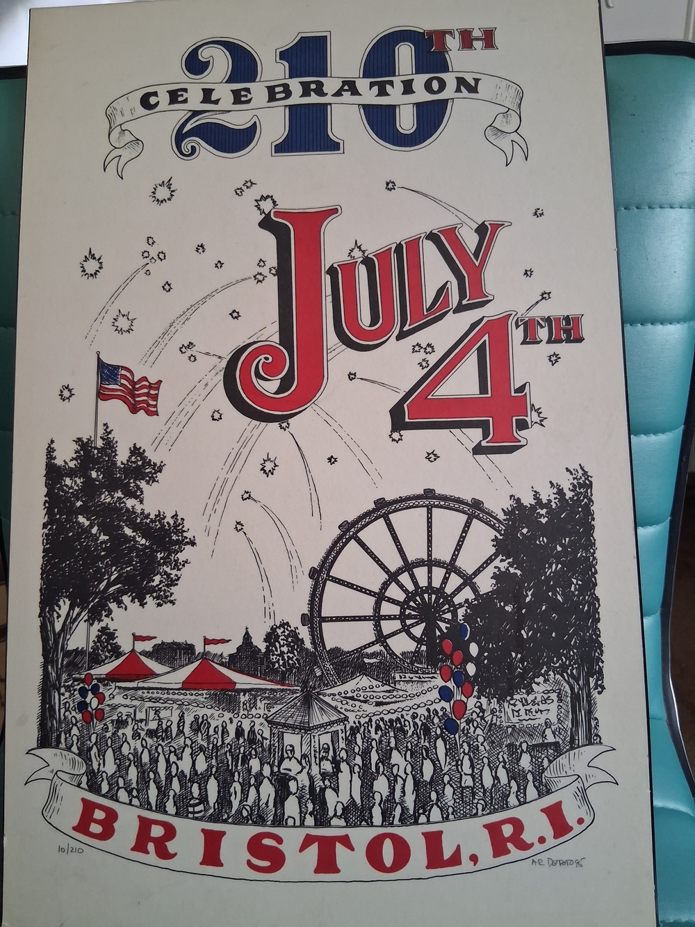 July 4th Bristol, R.I. 210th  Celebration Carnival #10/210 Artist: AR Depoto 98